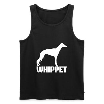 Whippet Rennhund Windhund - Männer Premium Bio Tank Top - Schwarz - Vorne - AI Model Male 178 light (178cm)