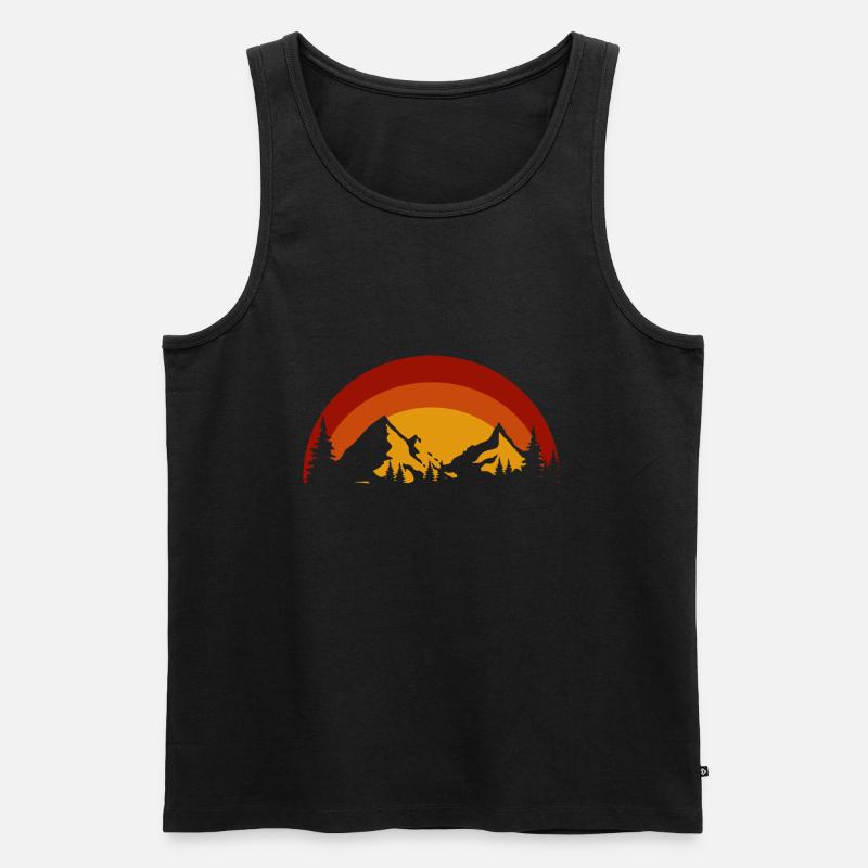 Berge - Männer Premium Bio Tank Top - Schwarz