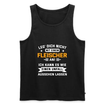 Fleischer Metzger Fleisch Schlachter Geschenk - Männer Premium Bio Tank Top - Schwarz - Vorne - AI Model Male 178 light (178cm)