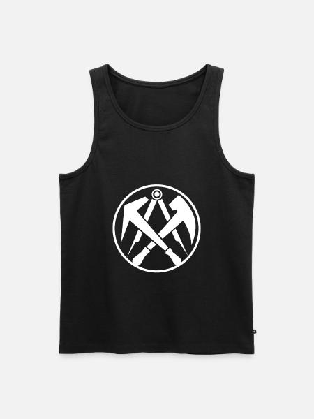 Dachdecker Zunftzeichen - Männer Premium Bio Tank Top - Schwarz