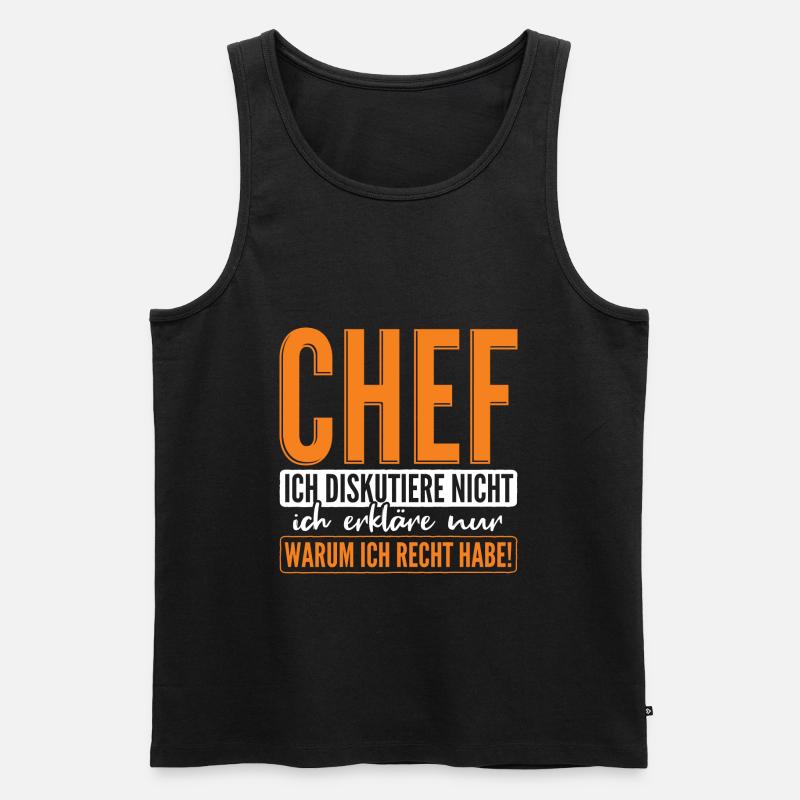 Chef Spruch - Männer Premium Bio Tank Top - Schwarz