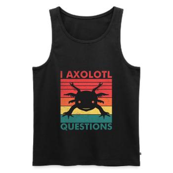 Axolotl - Débardeur bio Premium Homme - noir - Devant - Michal (187cm)