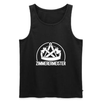 Zimmerer Meister Zimmermeister Zimmermann - Männer Premium Bio Tank Top - Schwarz - Vorne - Michal (187cm)