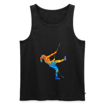 Bouldern Klettern Kletterer Boulderer Kletter - Männer Premium Bio Tank Top - Schwarz - Vorne - AI Model Male 178 light (178cm)