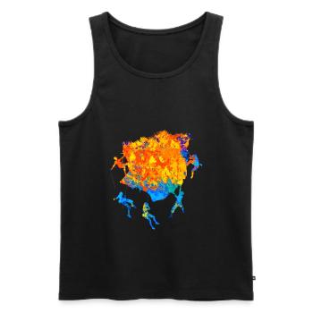 Bouldern Klettern Boulder Boulderer Kletter - Männer Premium Bio Tank Top - Schwarz - Vorne - AI Model Male 178 light (178cm)