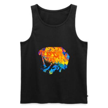 Klettern Bouldern Boulder Kletter Kletterer - Männer Premium Bio Tank Top - Schwarz - Vorne - AI Model Male 178 light (178cm)