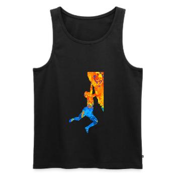 Bouldern Boulderer Boulder Klettern Kletterer - Männer Premium Bio Tank Top - Schwarz - Vorne - AI Model Male 178 light (178cm)