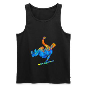 Parkour Parkour Runner Freerunner Parkouring - Men's Premium Organic Tank Top - black - Front - AI Model Male 178 light (178cm)