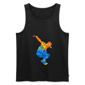 Parkour Parkour Runner Parcour Freerunner - Men's Premium Organic Tank Top - black - Front - AI Model Male 178 light (178cm)