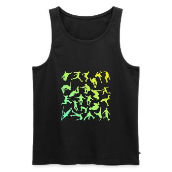 Parkour Freerunning Freerunner Parcour Parkour - Men's Premium Organic Tank Top - black - Front - AI Model Male 178 light (178cm)