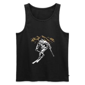 Ski Ski Ski Sports d’hiver Cadeau - Débardeur bio Premium Homme - noir - Devant - Michal (187cm)