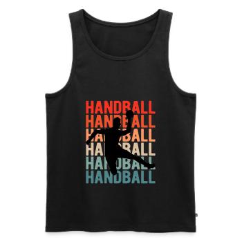Handball Handball Player Handball Player Handball Club - Men's Premium Organic Tank Top - black - Front - AI Model Male 178 light (178cm)