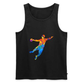 Handball Handballer Handballspieler Handballverein - Männer Premium Bio Tank Top - Schwarz - Vorne - AI Model Male 178 light (178cm)