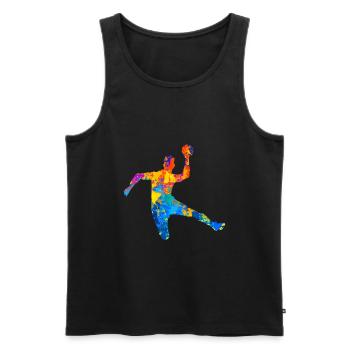 Handball Handball Player Handball Player Handball Club - Men's Premium Organic Tank Top - black - Front - AI Model Male 178 light (178cm)