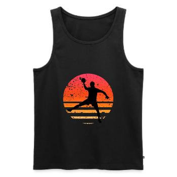 Handball Handball Player Handball Player Handball Club - Men's Premium Organic Tank Top - black - Front - AI Model Male 178 light (178cm)