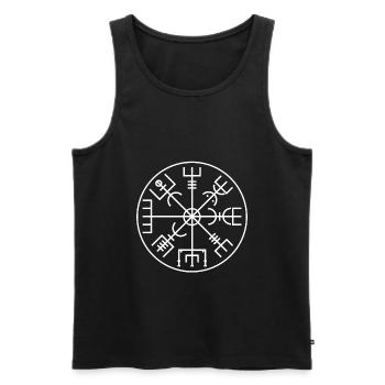 Runes Mythologie nordique Viking Norsemen - Débardeur bio Premium Homme - noir - Devant - Michal (187cm)