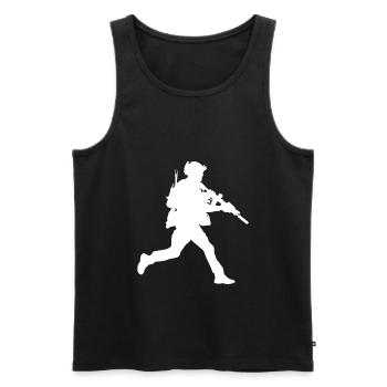Soldat Armee Bundeswehr Geschenk - Männer Premium Bio Tank Top - Schwarz - Vorne - Michal (187cm)