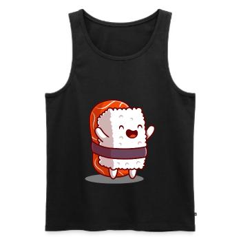 Sushi Japan Kawaii Food Maki Lover Cadeau - Débardeur bio Premium Homme - noir - Devant - Michal (187cm)