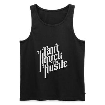 Hustle Business Freedom Travail acharné Poursuite de rêve - Débardeur bio Premium Homme - noir - Devant - Michal (187cm)