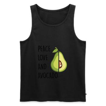 Amour de paix et avocat - Débardeur bio Premium Homme - noir - Devant - Michal (187cm)