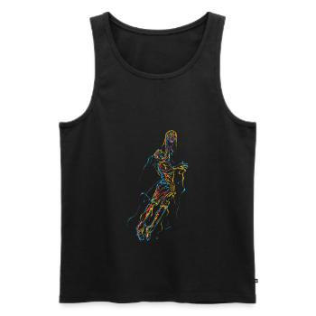 Basketball BasketballEr Dunk Cadeau - Débardeur bio Premium Homme - noir - Devant - Michal (187cm)