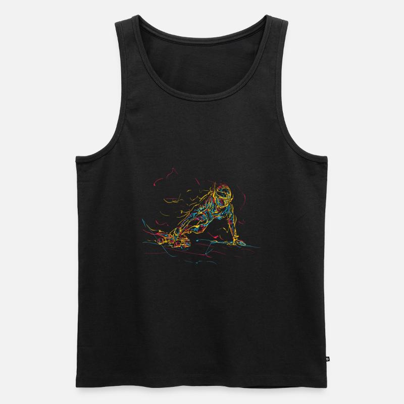 Longboard Downhill Skateboard Geschenk - Männer Premium Bio Tank Top - Schwarz