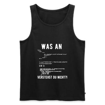 Informatik Informatiker Lustiges Programmierer - Männer Premium Bio Tank Top - Schwarz - Vorne - AI Model Male 178 light (178cm)