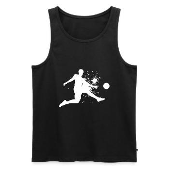 Fussballer Fussball Damen Fussballspieler Herren - Männer Premium Bio Tank Top - Schwarz - Vorne - Michal (187cm)
