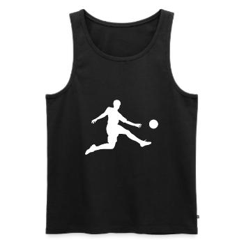 Football players Footballers Playing football - Men's Premium Organic Tank Top - black - Front - Michal (187cm)