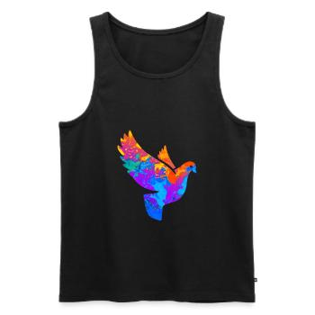 Dove Dove of Peace Peace Ukraine - Men's Premium Organic Tank Top - black - Front - Michal (187cm)