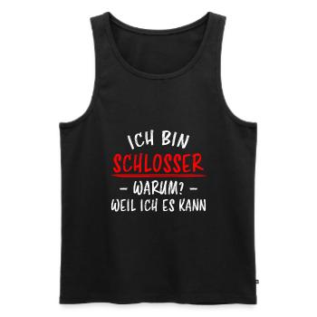 Schlosser Beruf Lustiger Spruch Schloss Geschenk - Männer Premium Bio Tank Top - Schwarz - Vorne - Michal (187cm)