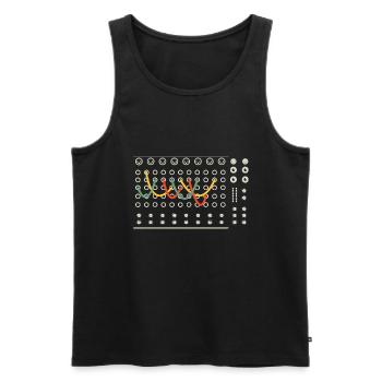 Synthesizer Techno Instrument - Männer Premium Bio Tank Top - Schwarz - Vorne - AI Model Male 178 light (178cm)