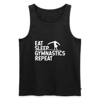 Turnen Gymnsatik Turnsport Trainer Sportverein Tur - Männer Premium Bio Tank Top - Schwarz - Vorne - Michal (187cm)