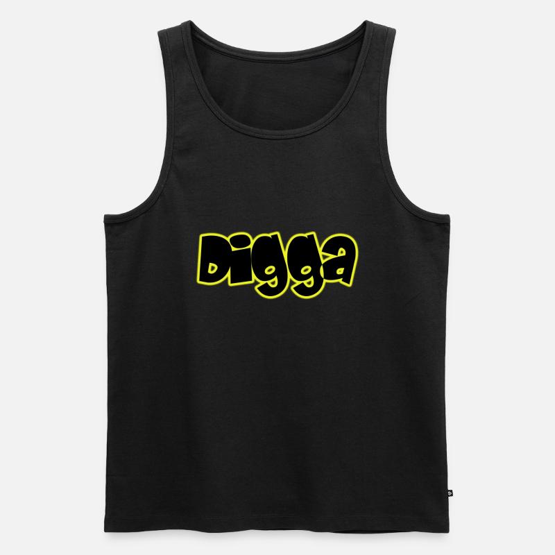 Digga - Männer Premium Bio Tank Top - Schwarz