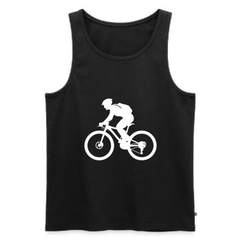 Vélo de montagne Vélo Homme Silhouette - Débardeur bio Premium Homme - noir - Devant - AI Model Male 178 light (178cm)