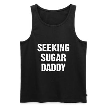Seeking Sugar Daddy - Männer Premium Bio Tank Top - Schwarz - Vorne - AI Model Male 178 light (178cm)