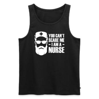 You Can't Scare Me I Am A Nurse - - Männer Premium Bio Tank Top - Schwarz - Vorne - AI Model Male 178 light (178cm)