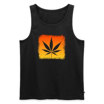 kiffen weed ganja legalize it - Männer Premium Bio Tank Top - Schwarz - Vorne - Michal (187cm)
