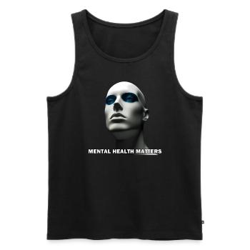 Bless you - Men's Premium Organic Tank Top - black - Front - AI Model Male 178 light (178cm)