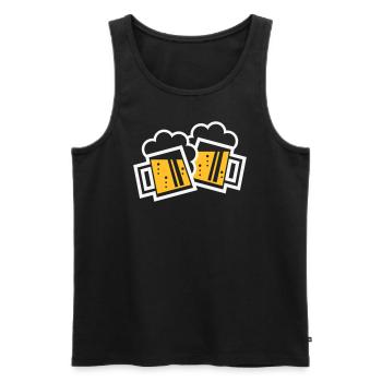 XZwei Originale Bayern (2 / NEG) - Männer Premium Bio Tank Top - Schwarz - Vorne - Michal (187cm)