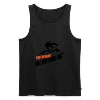 Snowboard - Männer Premium Bio Tank Top - Schwarz - Vorne - Michal (187cm)