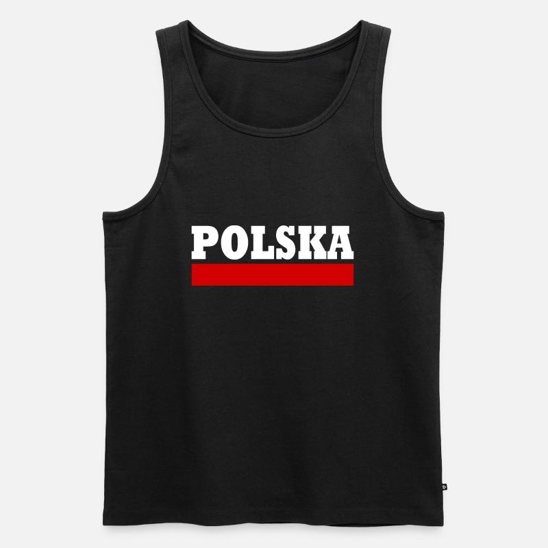 Polska - Männer Premium Bio Tank Top - Schwarz