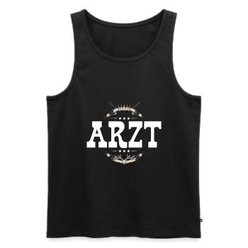 Arzt Beruf - Männer Premium Bio Tank Top - Schwarz - Vorne - Michal (187cm)