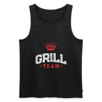 Grill Team - Männer Premium Bio Tank Top - Schwarz - Vorne - Michal (187cm)