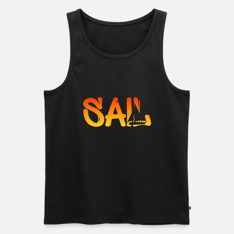 SAIL - Männer Premium Bio Tank Top - Schwarz