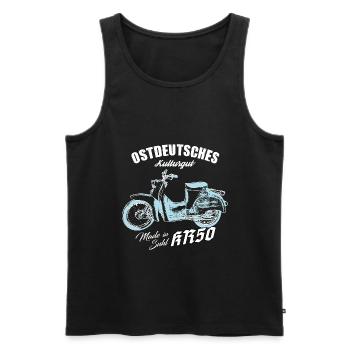 Simson KR50 - Ostdeutsches Kulturgut - DDR - Männer Premium Bio Tank Top - Schwarz - Vorne - AI Model Male 178 light (178cm)