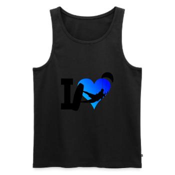 Kitesurfer Kite Kitesurfing Kitesurfing Kiting - Men's Premium Organic Tank Top - black - Front - AI Model Male 178 light (178cm)