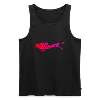 Plongée libre pour hommes Plongeur pour femmes Plongée - Débardeur bio Premium Homme - noir - Devant - Michal (187cm)