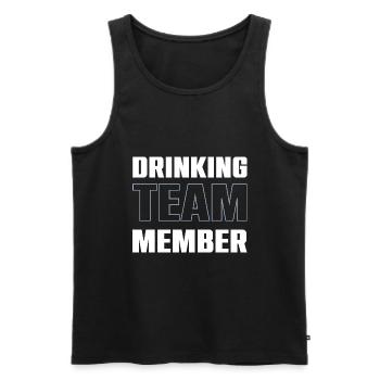 Drinking Team - Men's Premium Organic Tank Top - black - Front - AI Model Male 178 light (178cm)