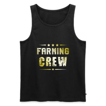 Farming Crew - Männer Premium Bio Tank Top - Schwarz - Vorne - AI Model Male 178 light (178cm)